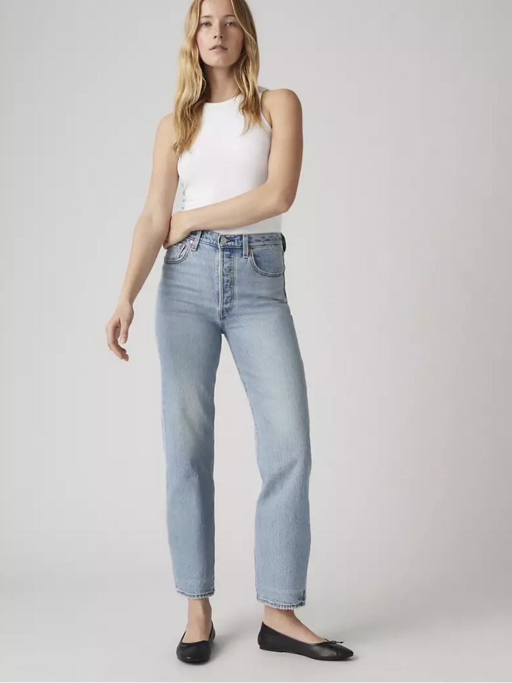 Levi’s rib cage straight ankle 27